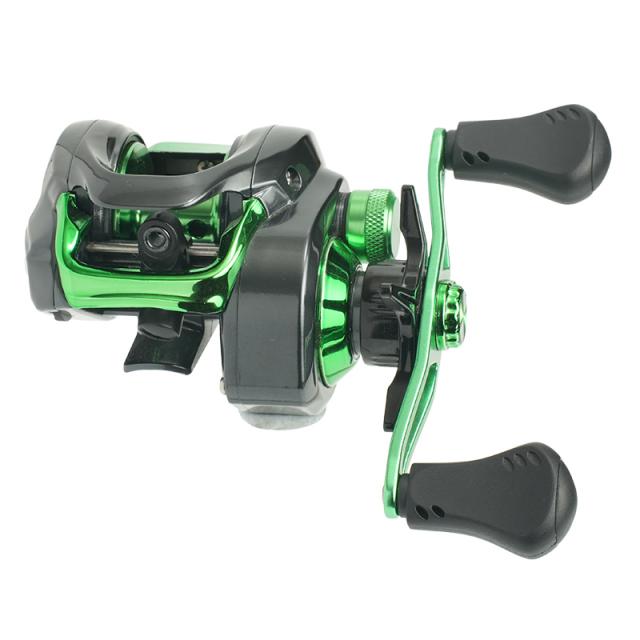 Green Baitcasting Reel 6+1BB Fishing Reel High Speed 7.3: 1 Gear Ratio Magnetic Brake System Baitcaster Reel - 副本 - 副本