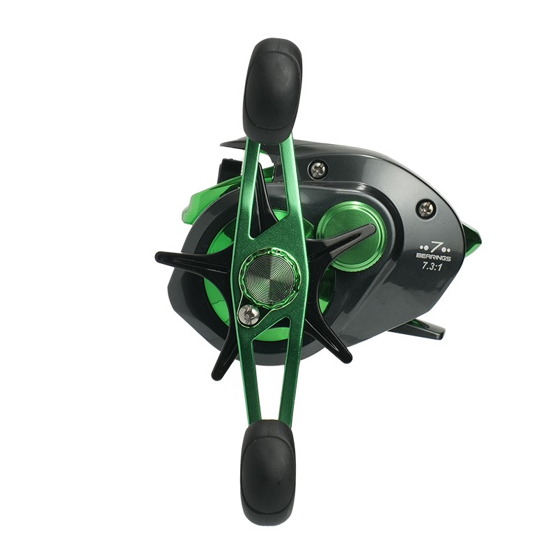 Durable Carbon Fiber Baitcasting Reel 9+1BB Fishing Reel, High Speed 6.31  Gear Ratio, Magnetic Brake System, Right Hand